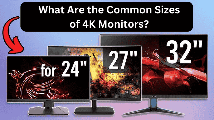 Common Sizes of 4K Monitors Common Sizes of 4K Monitors